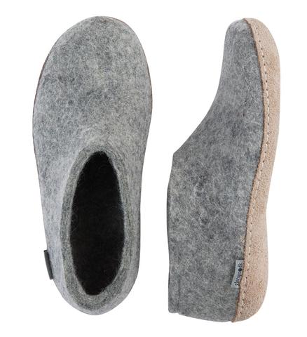 Glerup Shoe Grey Leather Sole