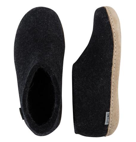 Glerup Shoe Charcoal Leather Sole