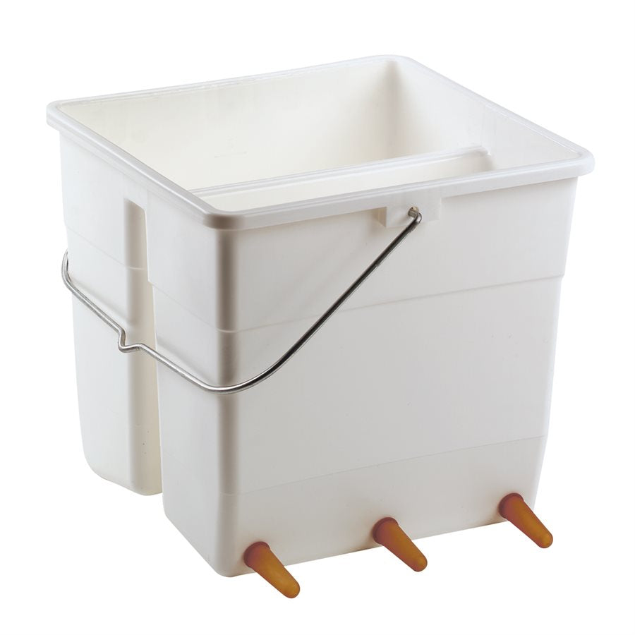 Lamb Feeder Blue Hang On Fence 2 Compartment