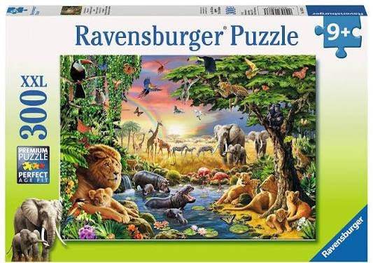 Ravensburger Evening At The Waterhole 300 Pc Puzzle