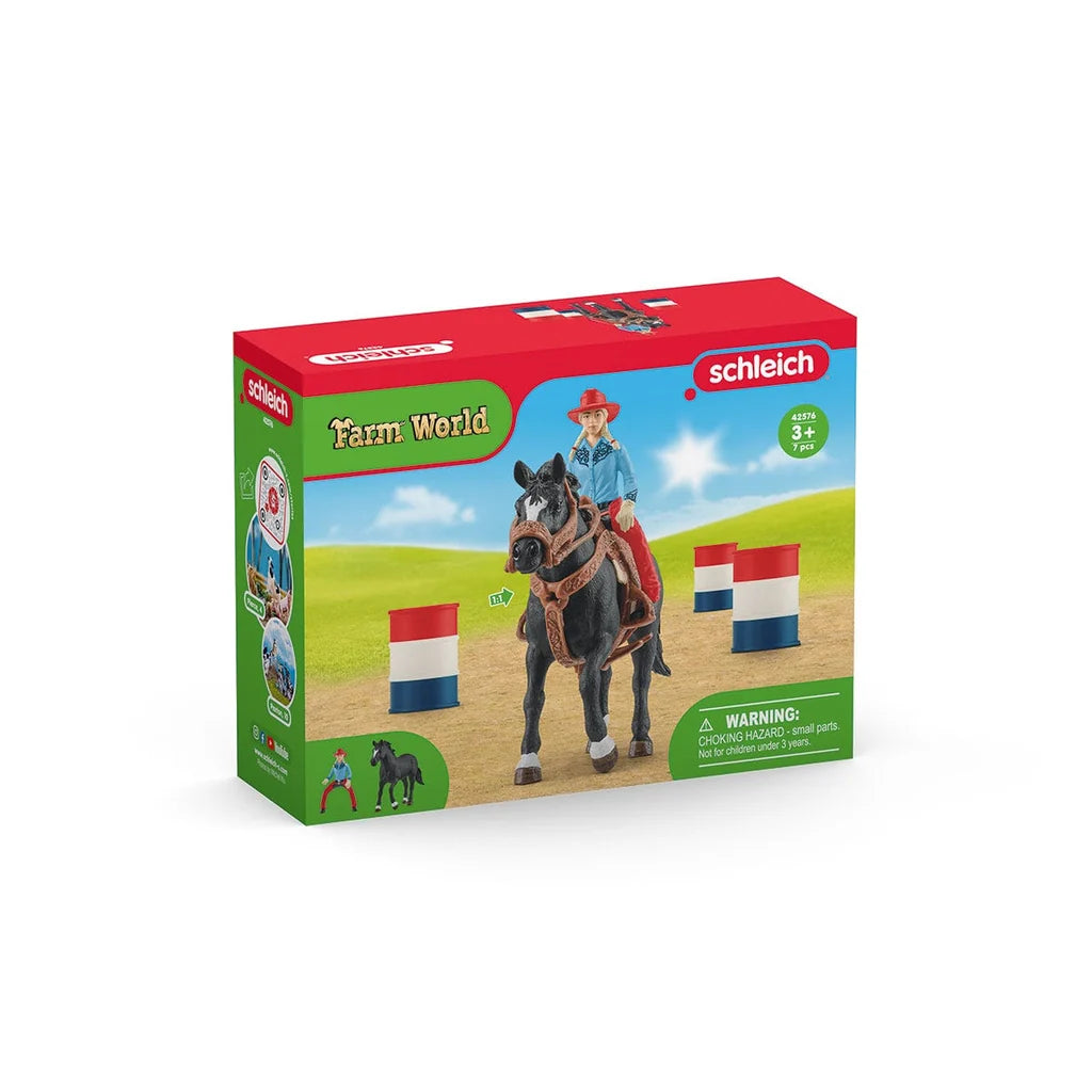 Schleich Farm World: Cowgirl Barrel Racing Fun