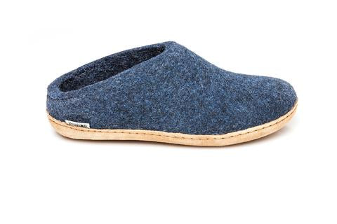 Glerup Slipper  Denim  Leather Sole