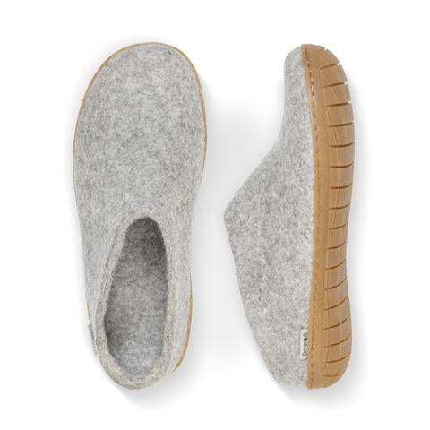 Glerup Slipper  Grey  Rubber Sole