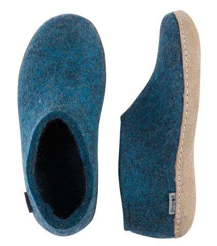 Glerup Shoe  Petrol  Leather Sole