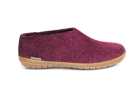 Glerup Shoe  Cranberry  Leather Sole