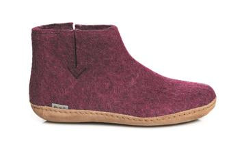 Glerup Boot  Cranberry  Leather Sole
