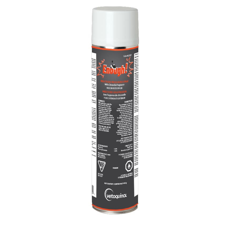 Vet Enough! Insecticide Spray Pyrethrin Aerosol 595G