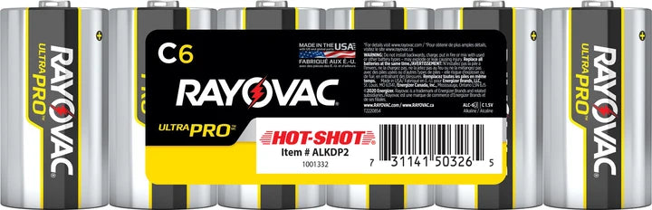 Hot Shot Prod Battery "C" Alkaline 6 Pack