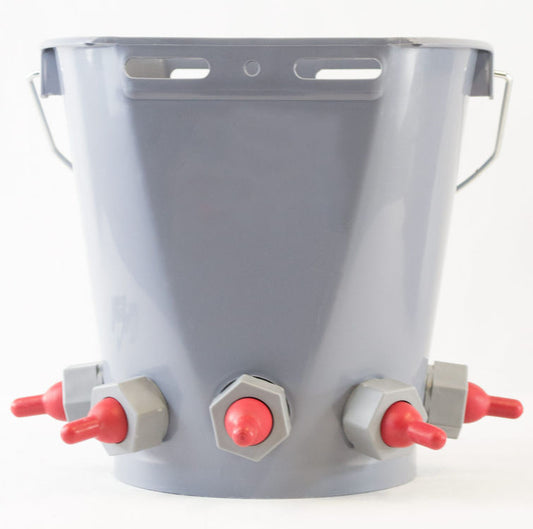 Lamb Feeder Bucket Grey With 5 Nipples