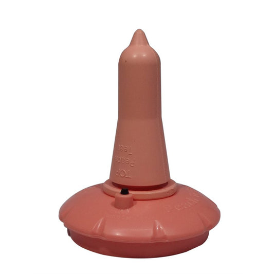 Nipple Peach Teat For Screw On Calf Bottle W/ Universal Cap