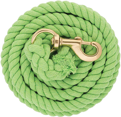 Horse  Colored Cotton Lead Ropes Sb 225 Snap Solid