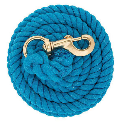 Horse  Colored Cotton Lead Ropes Sb 225 Snap Solid