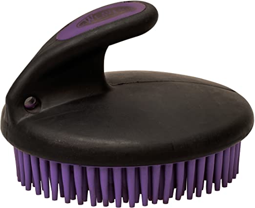 Curry Comb Breakdown Brush Palm Held Purple